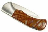 Pocket Knife With Noreena Jasper Inlays - Hand-Crafted In Utah #327581-3
